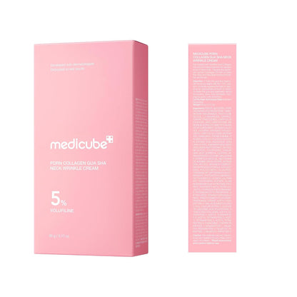 medicube PDRN Collagen Gua Sha Neck Wrinkle Cream | Built-In Gua Sha Massager with Volufiline 5% | Firming, Contour Care for the Look of Fine Lines, Jawline, Neck, Décolleté | Korean Skincare, 3.17 oz