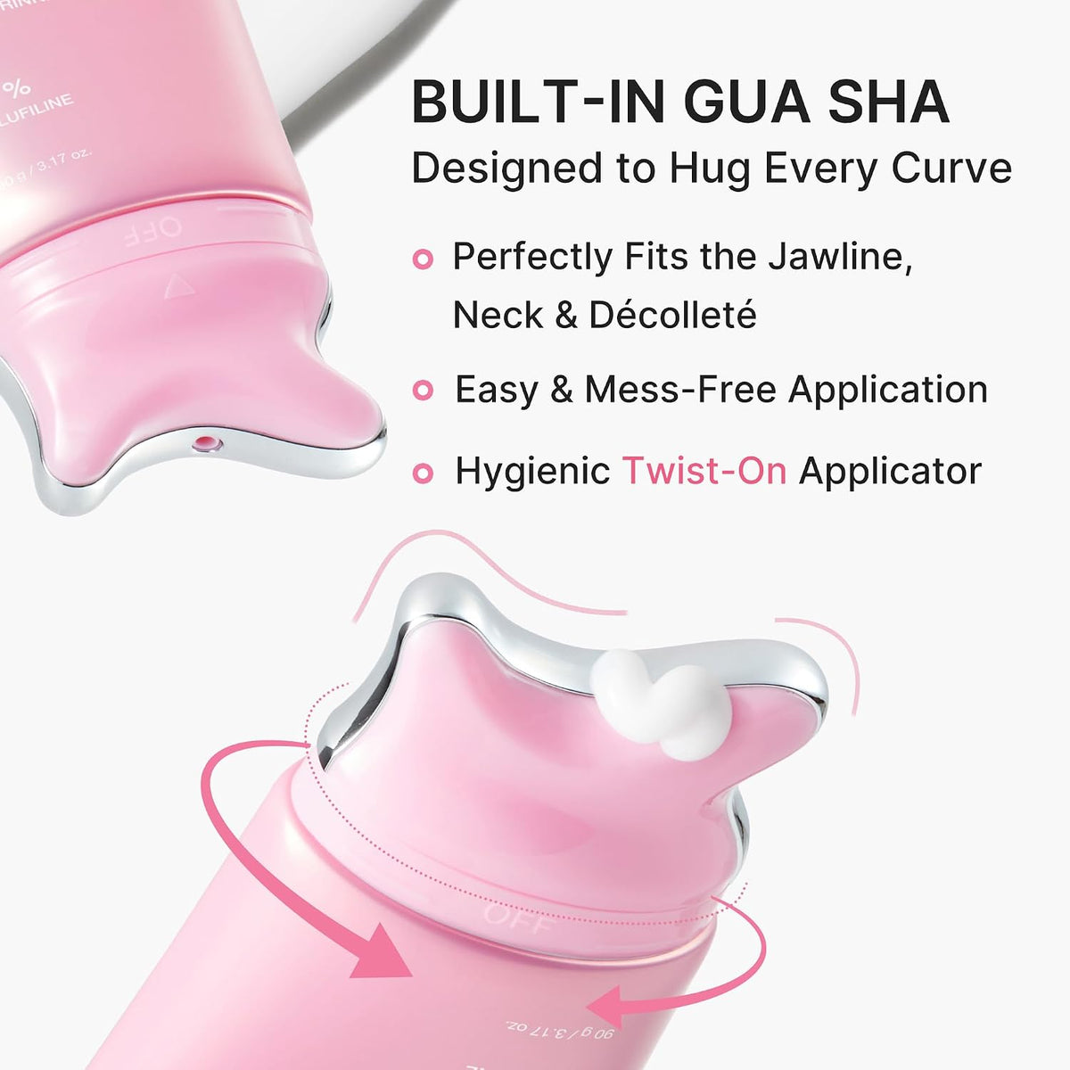 medicube PDRN Collagen Gua Sha Neck Wrinkle Cream | Built-In Gua Sha Massager with Volufiline 5% | Firming, Contour Care for the Look of Fine Lines, Jawline, Neck, Décolleté | Korean Skincare, 3.17 oz
